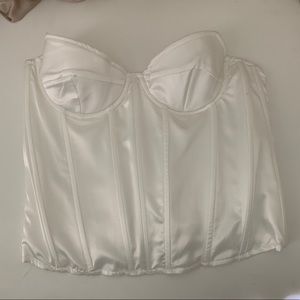 White bustier top